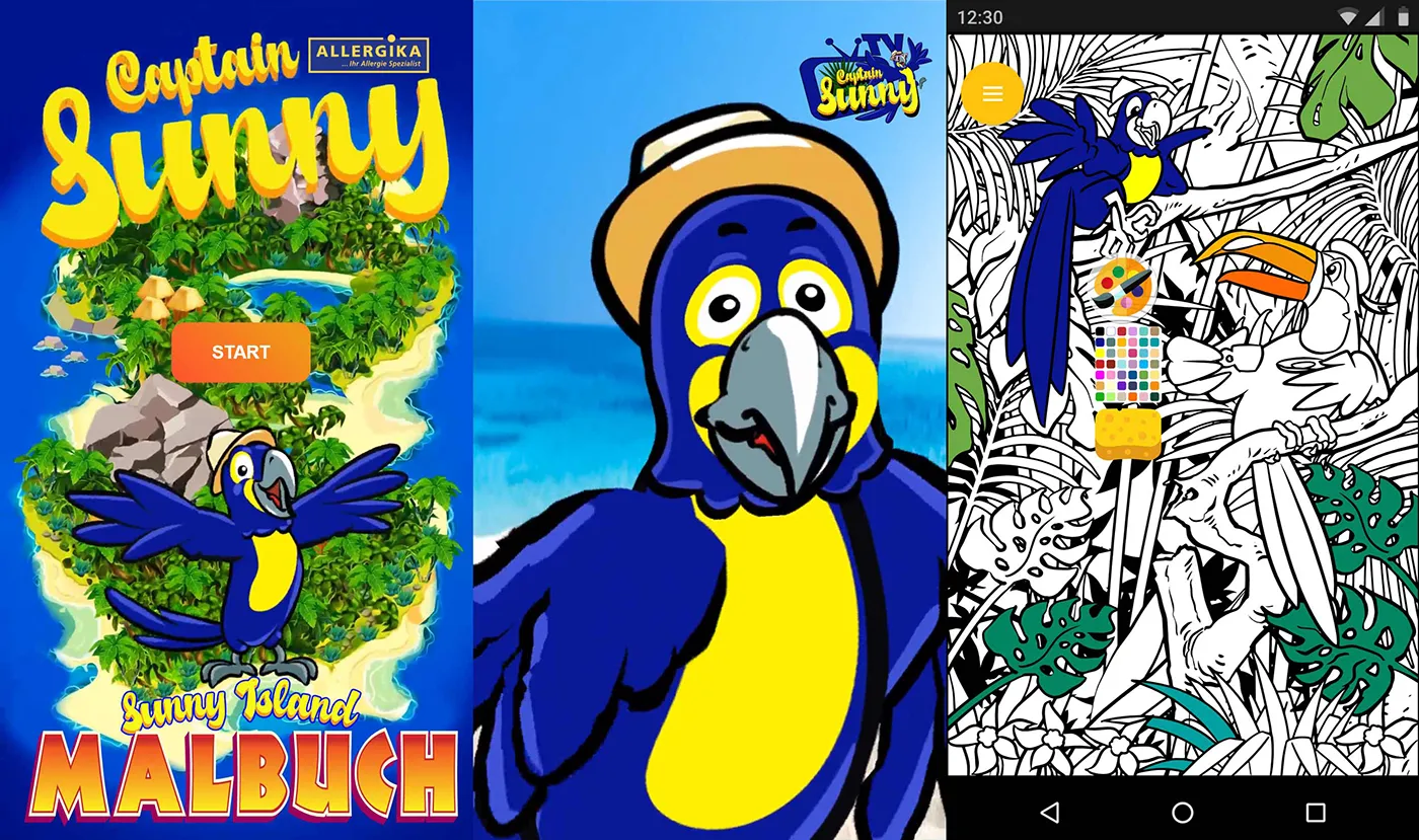 Captain Sunny coloring app screenshot